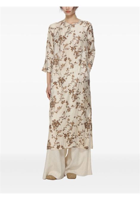 agina dress woman white and brown UMA WANG | UW5006UW128
